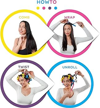Salon Heatless Flexible Hair Rollers Curlers 42-pack 7" Soft Foam Flexi Twist Curling Rods for Sh... | Amazon (US)