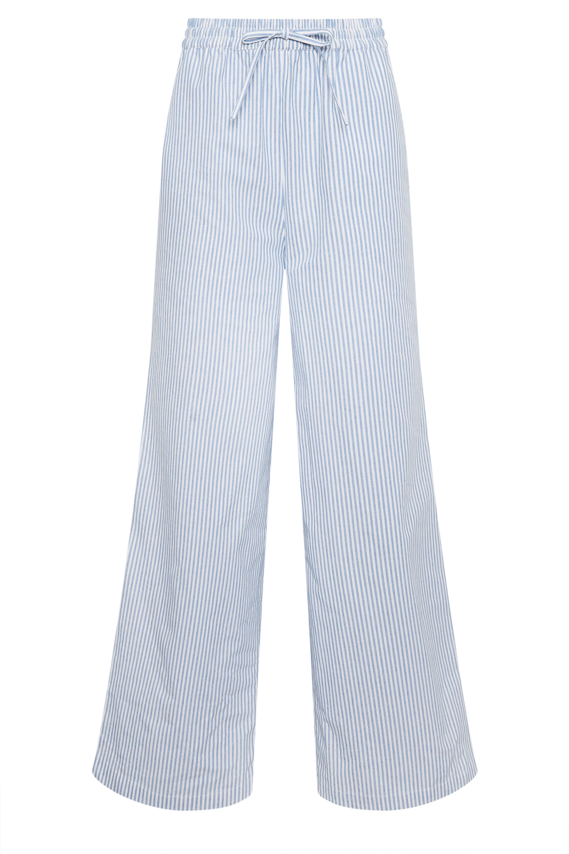 LTS Tall Blue Stripe Wide Leg Trousers | Long Tall Sally