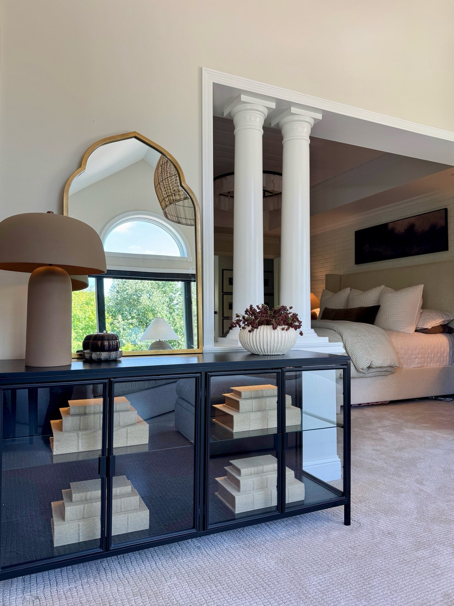 Shop my styled cabinet 🤍 the cabinet lights up too with 3 different lighting colors including my favs warm white

#LTKSaleAlert #LTKHome #LTKSeasonal