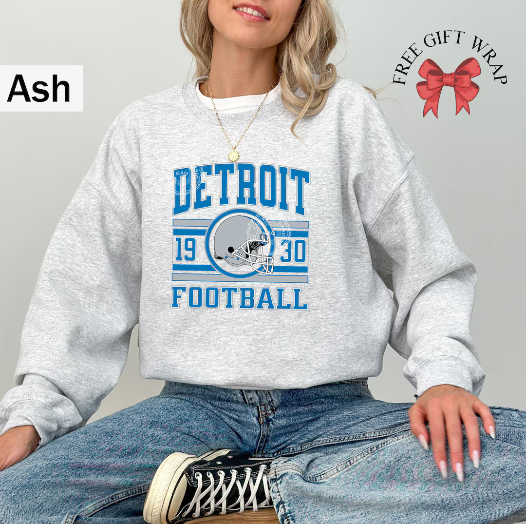 Detroit Football Sweatshirt for Man Woman and Kids, Unisex Sports Gear, Football Game Day Shirt, ... | Etsy (US)
