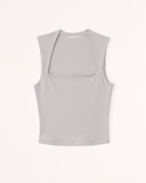 Cropped Seamless Fabric Portrait Top | Abercrombie & Fitch (US)