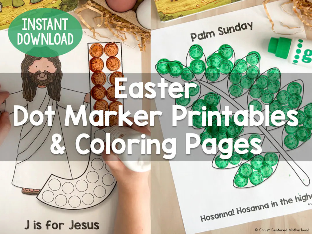Easter Holy Week Dot Marker Printables and Coloring Pages - Etsy | Etsy (US)