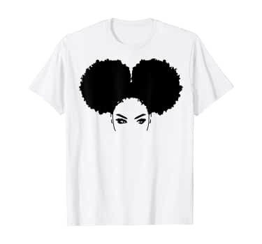Strong Black Woman Natural Curly Girl Afro Hair T-Shirts | Amazon (US)