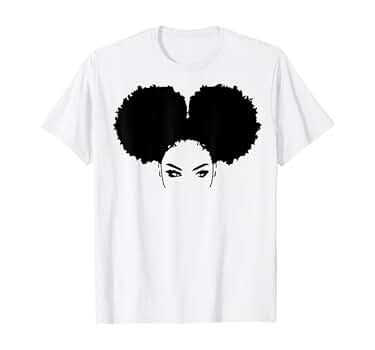 Strong Black Woman Natural Curly Girl Afro Hair T-Shirts | Amazon (US)