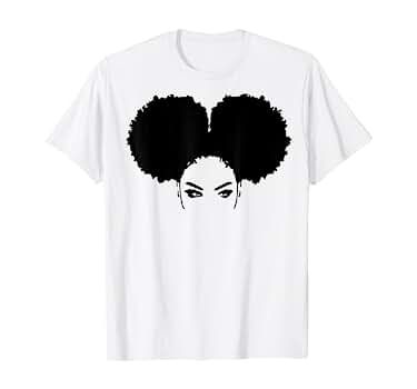 Strong Black Woman Natural Curly Girl Afro Hair T-Shirts | Amazon (US)
