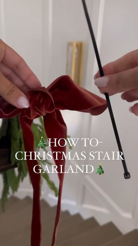 How to hang your Christmas stair Garland!!! Everything you need is linked here! My Garland is currently 25% off with code WINTER! 

#LTKhome #LTKHolidaySale #LTKHoliday