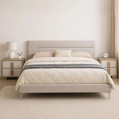 Modern Upholstered Bedroom Set with Wood Bed and Coordinating Nightstands for Contemporary Bedrooms | Wayfair North America