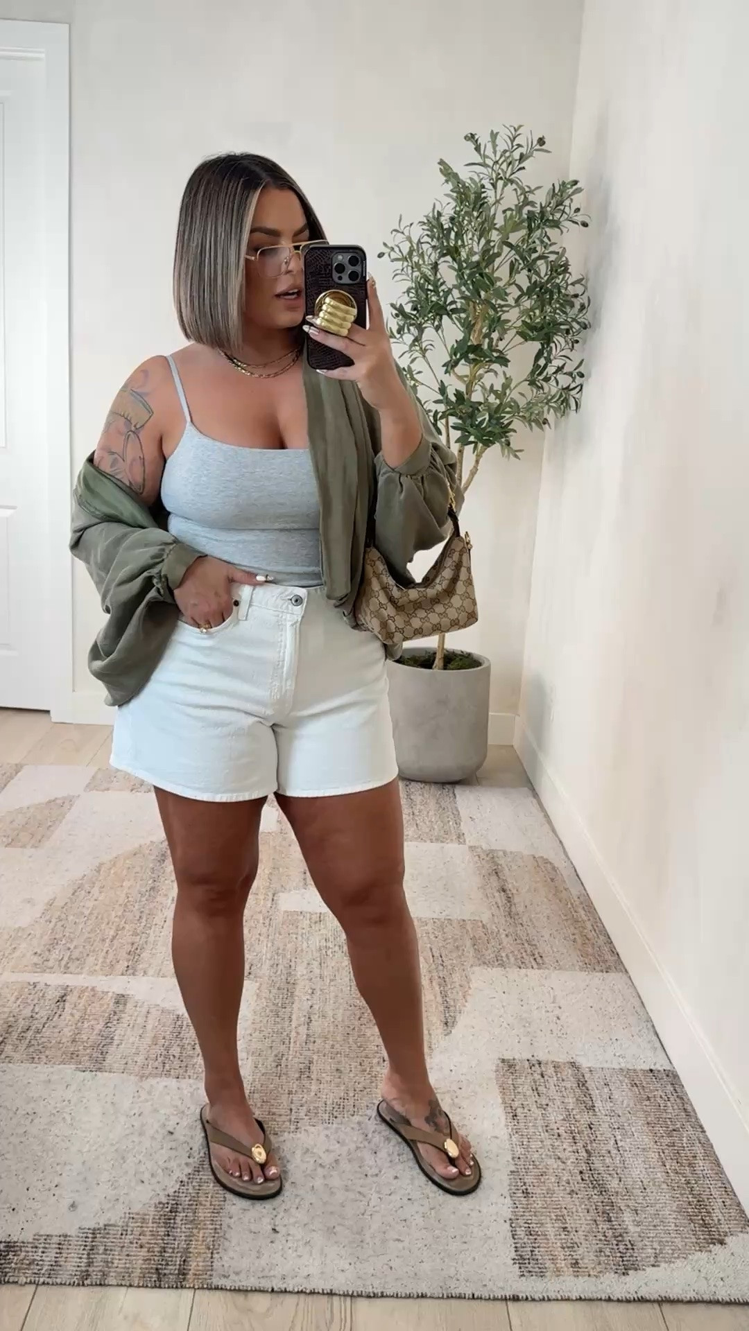 Lots of great sale items here !!!

Use code AFSUMMER this weekend only for extra savings on Abercrombie Memorial Day sale. 
Shorts i size up for relaxed fit doing a 32 
Tank L 
Jacket linked a Zara dupe mine us old. 
My everyday necklaces are on major sale 40% off grab them now if you want them because they never do 40% off. They don’t tarnish and you can wear them in the water. I have had mine for over 4 years now and still love them so much.

#LTKootd #LTKSaleAlert #LTKMidsize