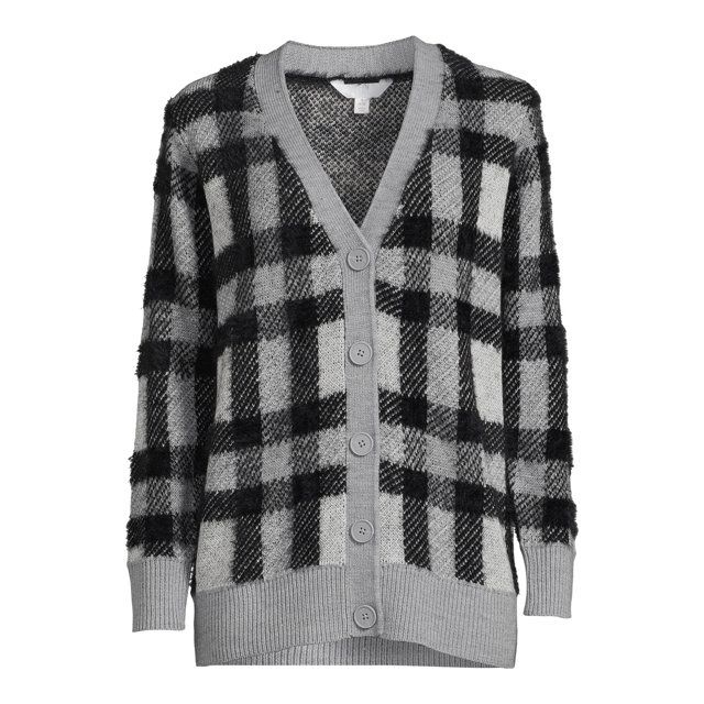 Time and Tru Women's Eyelash Patterned Cardigan | Walmart (US)