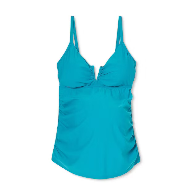 V-Wire Maternity Tankini Top - Isabel Maternity by Ingrid & Isabel™ Blue | Target