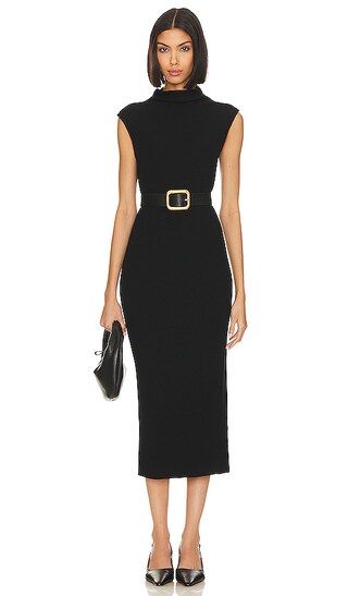 Sleeveless Knit Turtleneck Dress in Black | Revolve Clothing (Global)