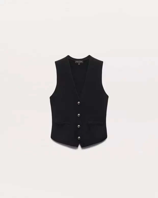 Ella Merino Wool-Blend Sweater Vest | rag & bone