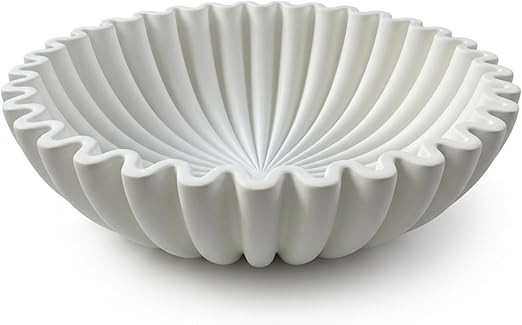 OAKOA Large Decorative Bowl - White Decorative Bowls for Home Decor - Organic Modern Home Decor B... | Amazon (US)