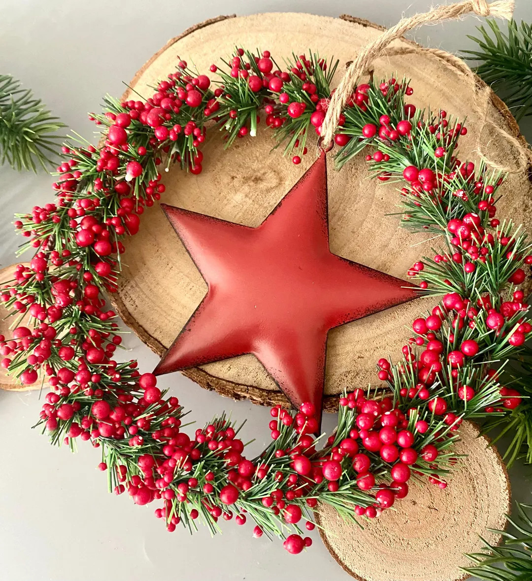 Berry Wreath Red, Autumn Wreath Table Decoration, Christmas Decoration, Table Decoration Wreath R... | Etsy (US)