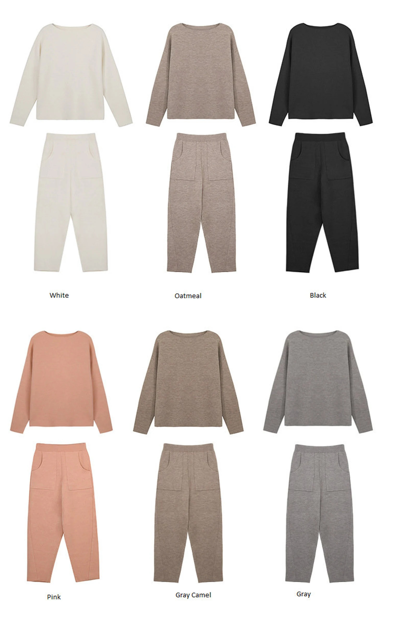 Oversized Knitted Tracksuits Warm Set | Etsy | Etsy (US)