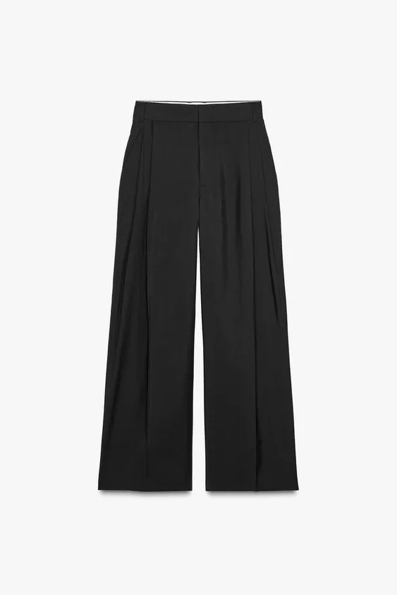 DOUBLE PLEAT FLAP PANTS | Zara US