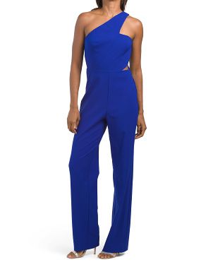 One Shoulder Crepe Jumpsuit With Cut Out | Clothing | Marshalls | Marshalls