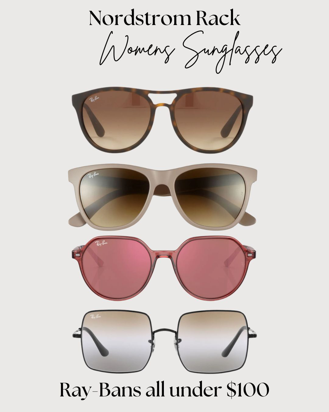 Obsessed with these Ray-Bans from Nordstrom Rack! 😎 The best part? They’re all under $100! 💸✨ #RayBans #NordstromRack #AffordableStyle  

 #LTKSaleAlert #LTKFindsUnder100
