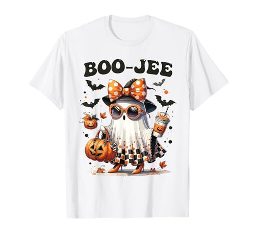 Boujee Boo-JEE Ghost Pumpkin Halloween Ghost Spooky Season T-Shirt | Amazon (US)