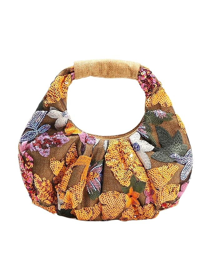 Verdusa Women's Metallic Ruched Bags PU Leather Evening Clutch Handbags | Amazon (US)