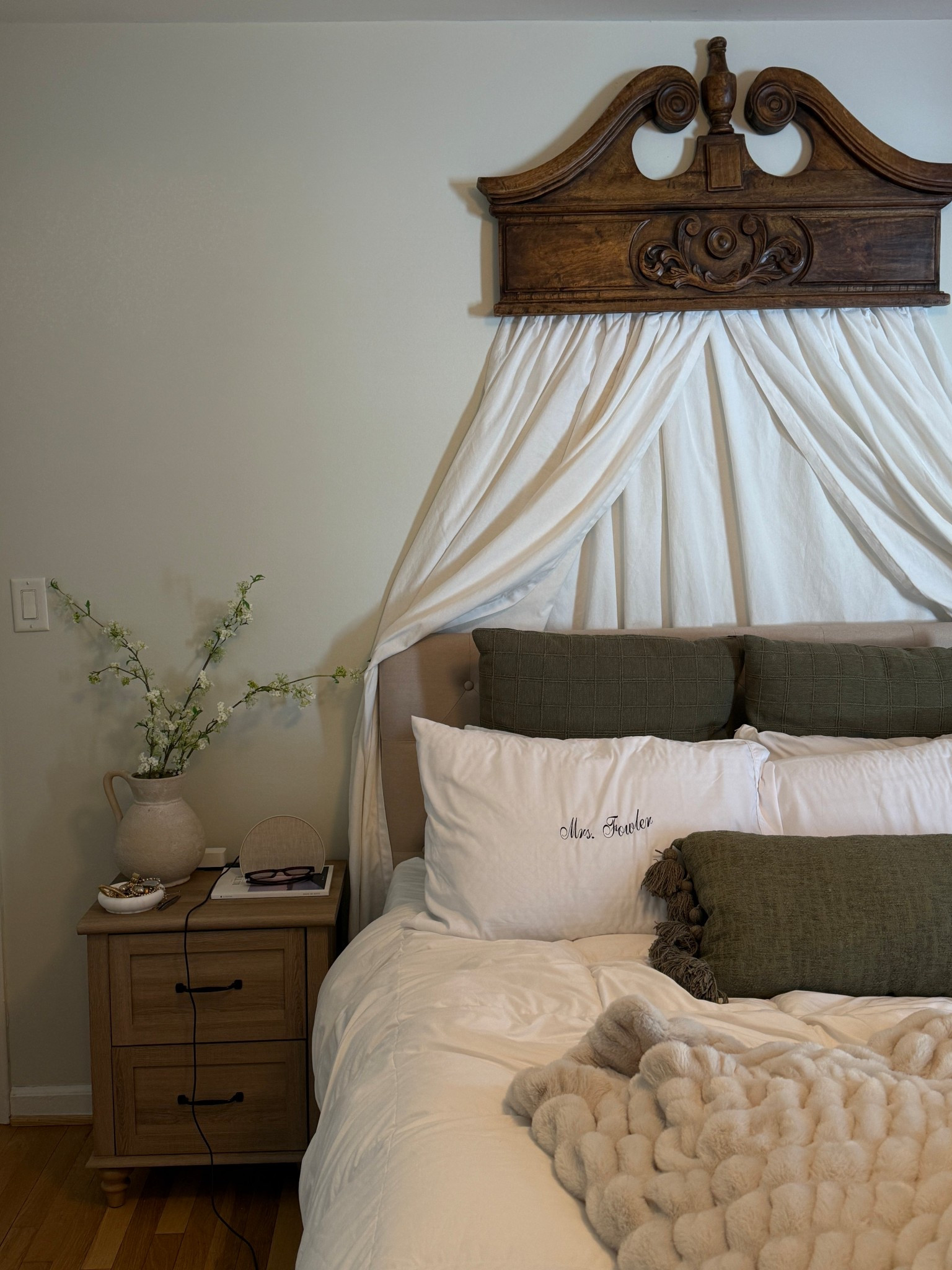 Our bedroom’s work in progress! We thrifted the wood piece and curtains. Looking for what to place on the sides; either sconces or mirrors!

#LTKgrwm #LTKstorytime #LTKSpringSale