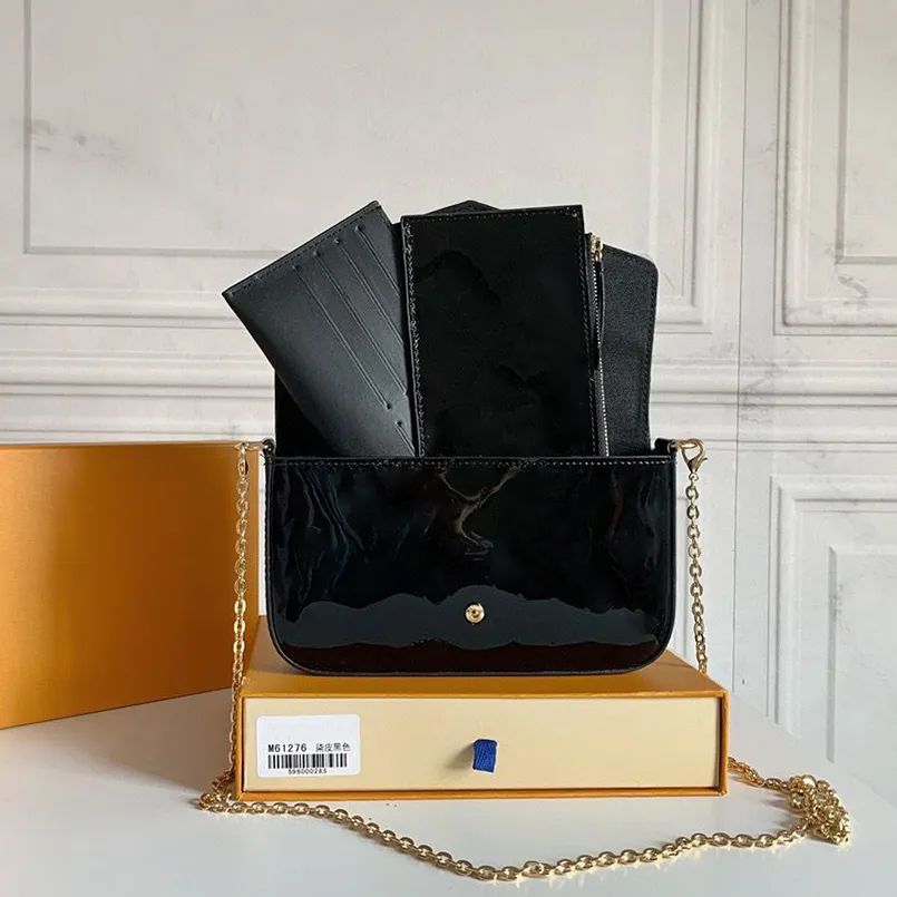 M61276 luxury designer women shoulder bags messenger purses handbag wallet POCHETTE FELICIE 3-pie... | DHGate