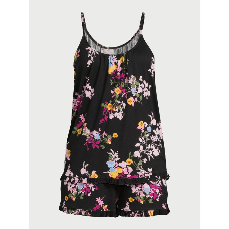 Joyspun Women's Knit Camisole and Shorts Pajama Set, 2-Piece, Sizes S to 3X | Walmart (US)