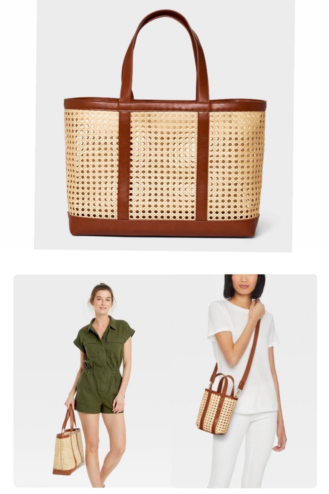 Love this caning tote bag and cross body for Spring/Summer. On sale for under $35 right now  

#LTKxTarget 

#LTKsalealert #LTKfindsunder50