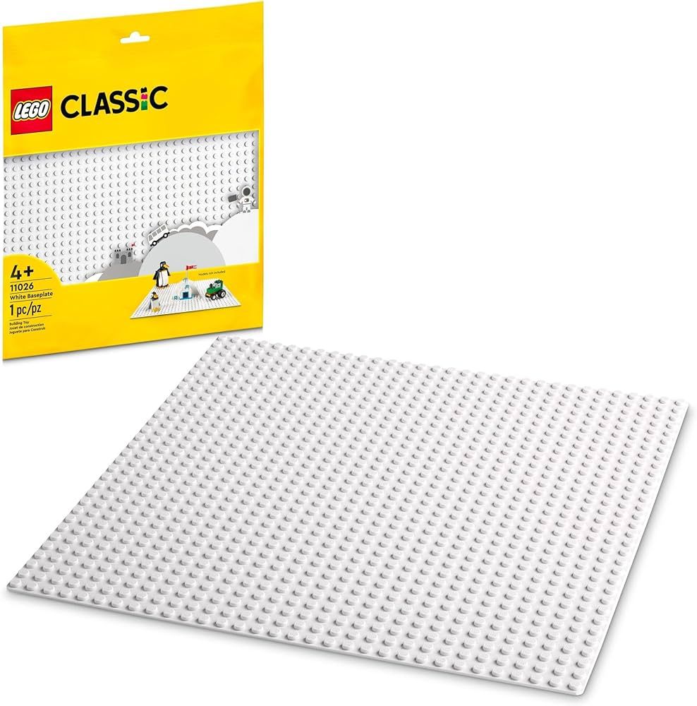 LEGO Classic White Baseplate, Square 32x32 Stud Foundation to Build, Play, and Display Brick Crea... | Amazon (US)