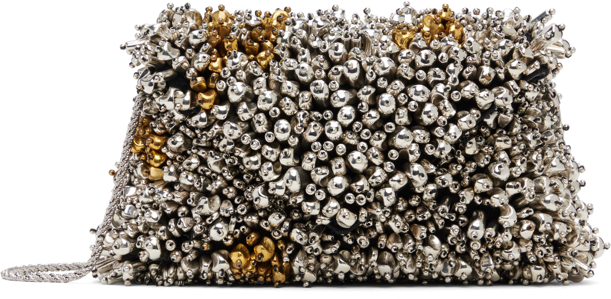 Dries Van Noten Silver & Gold Envelope Clutch | SSENSE