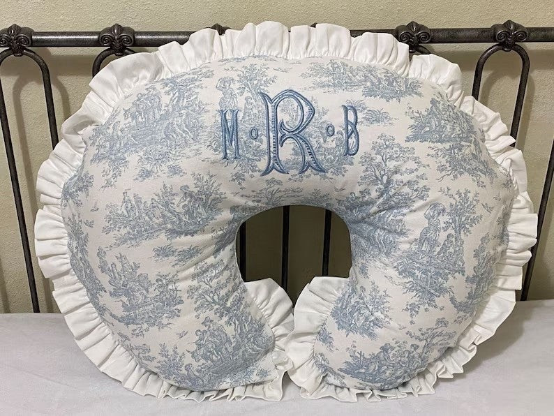 Nursing pillow cover with monogram and ruffle 

#LTKHome #LTKBaby #LTKBump