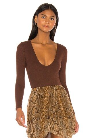 Lovers and Friends Frances Bodysuit in Chocolate from Revolve.com | Revolve Clothing (Global)