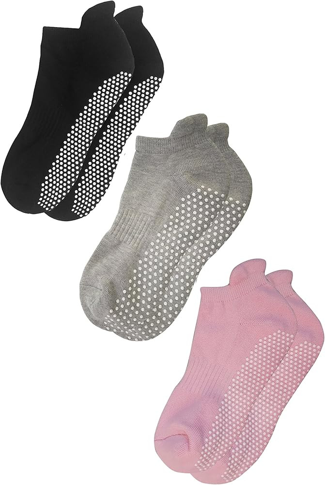 RATIVE Anti Slip Non Skid Barre Yoga Pilates Hospital Socks with grips for Adults Men Women | Amazon (US)