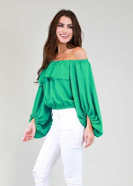 SILKY OFF THE SHOULDER TOP | Judith March