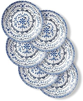 Corelle Chip Resistant Appetizer Plates, 6-Piece, Portofino | Amazon (US)