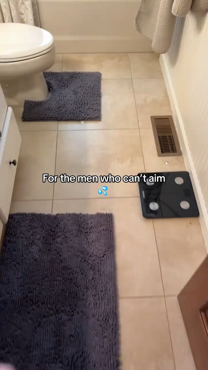 I was tired of my feet getting cold on our tiles and having mats that slipped around. These bath mats are nonslip, absorbent, and cushy. 

#LTKHome