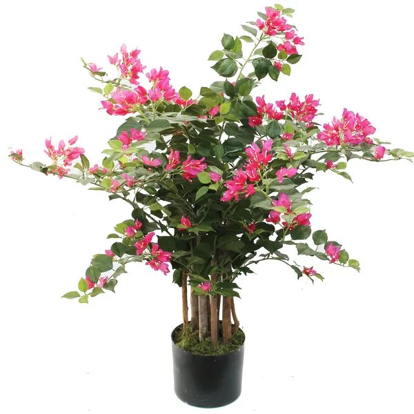 45'' Faux Flowering Plant in Pot | Wayfair North America