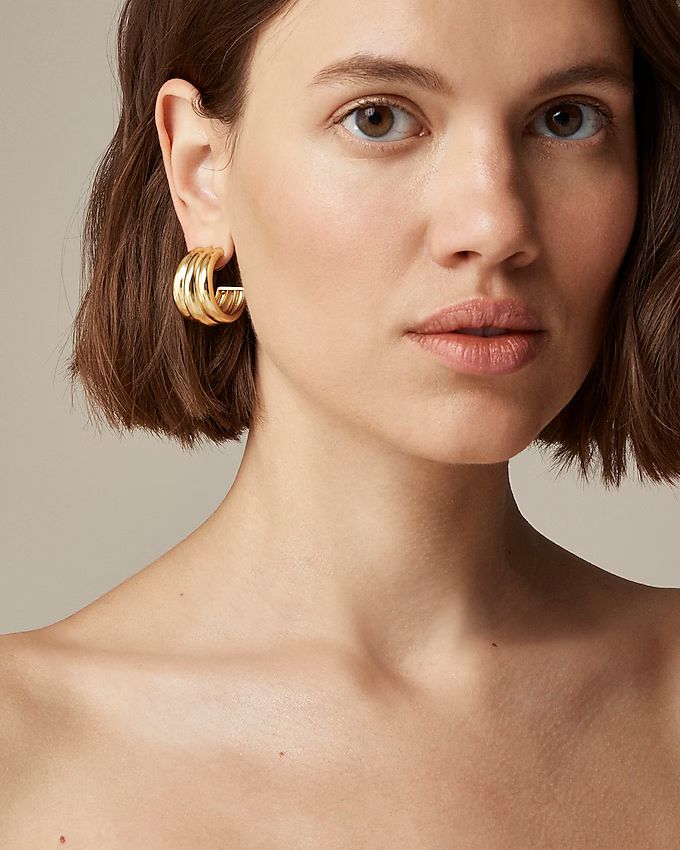 Textured hoop earrings | J. Crew US