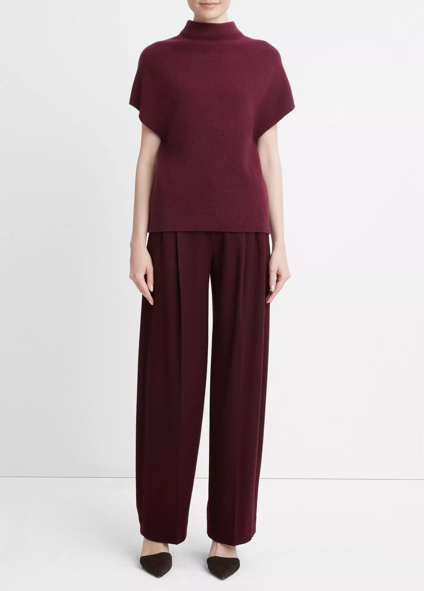 Wool-Cashmere Mock Neck Popover | Vince LLC