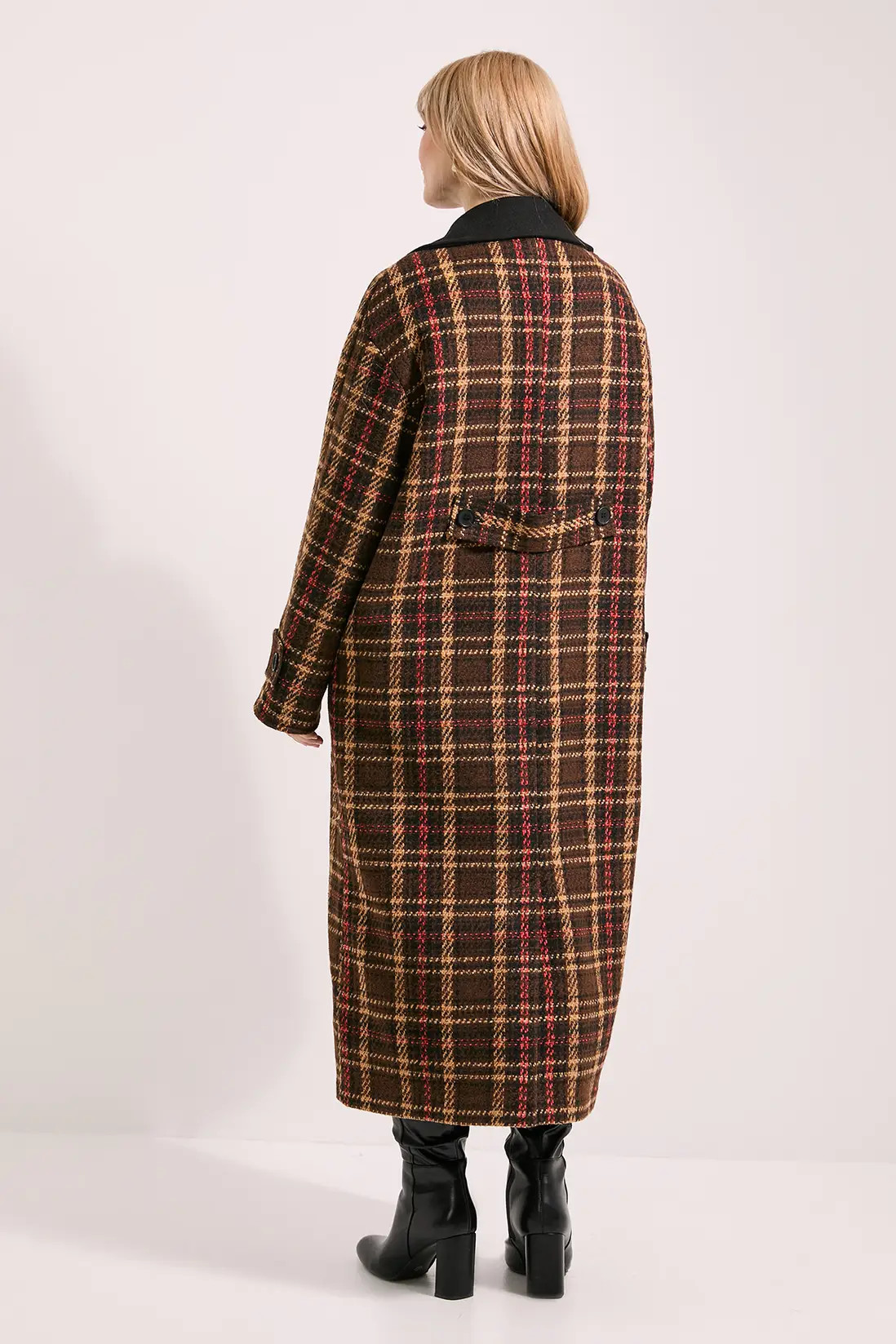 Principles by Wallis Check Maxi Coat | boohoo (US & Canada)