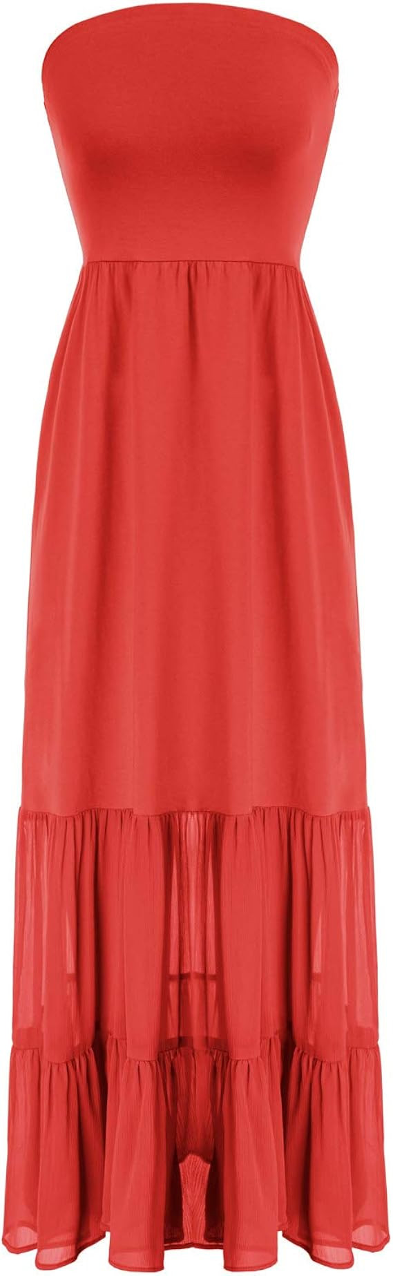 GRACE KARIN Women Strapless Casual Loose Ruched Long Maxi Dress with Pockets | Amazon (US)