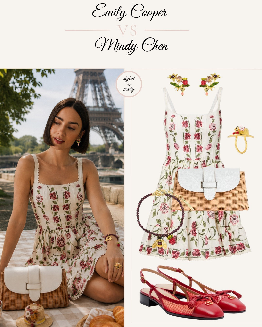 Emily VS Mindy🇫🇷🌸

Feminine style, feminine outfit, Emily in Paris, Emily in Paris outfit, Emily in Paris style, summer outfit, summer wear, summer dress, romantic style, luxury fashion, floral fashion, floral outfit, top, summer top, summer bag, hand bag, summer shoes, miles pump, polka dot, elegant outfit, occasion wear

#LTKeurope #LTKsummer #LTKstyletip