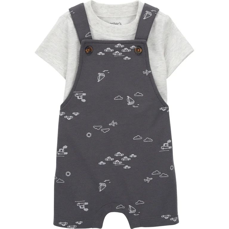 Carter's Child of Mine Baby Boy Overalls Set, 2-Piece, Sizes 0/3-24 Months | Walmart (US)