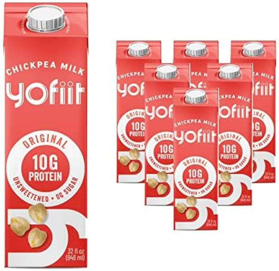 Yofiit Original Unsweetened Plant Based Milk with Pea Protein and Flax - More Protein than Almond... | Amazon (US)