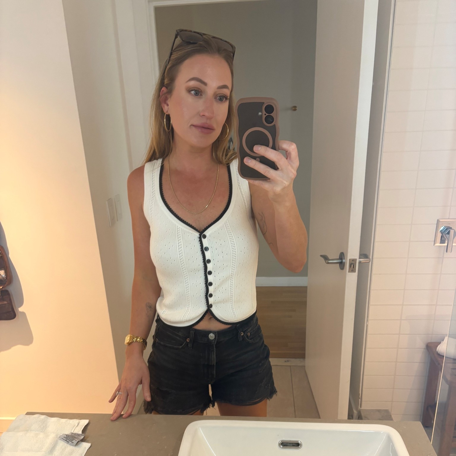 The cutest sweater tank! I never size down in the brand but I needed to with this top. I did an XS

#LTKdayinmylife #LTKmomlife #LTKootd