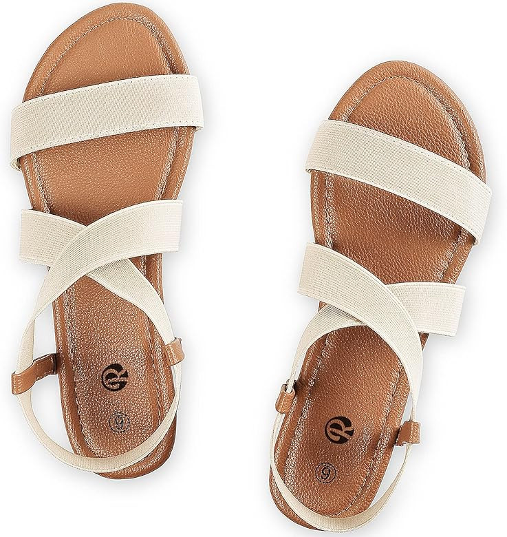Rekayla Flat Elastic Sandals for Women | Amazon (US)