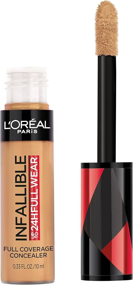 L'Oreal Paris Makeup Infallible Full Wear Waterproof Matte Concealer, Full Coverage, Almond, 0.33... | Amazon (US)