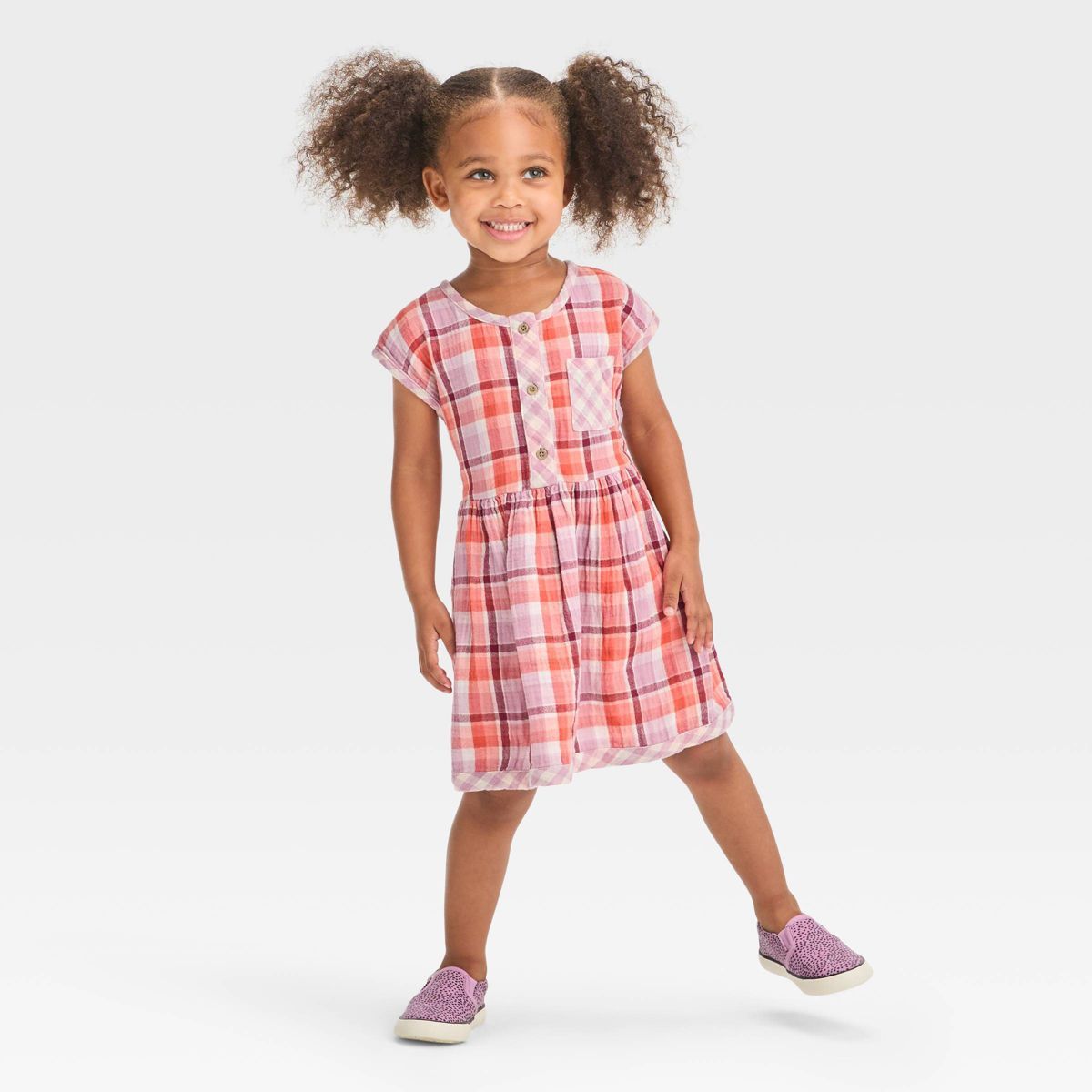 Toddler Girls' Plaid Dress - Cat & Jack™ | Target