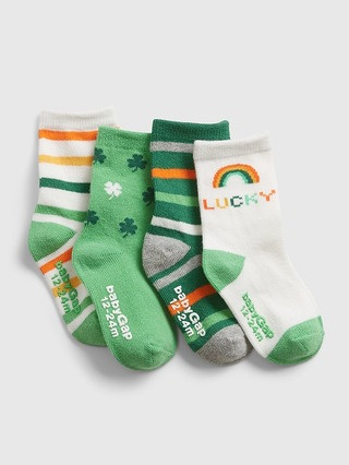 Toddler St. Patrick's Day Crew Socks (4-Pack) | Gap (US)