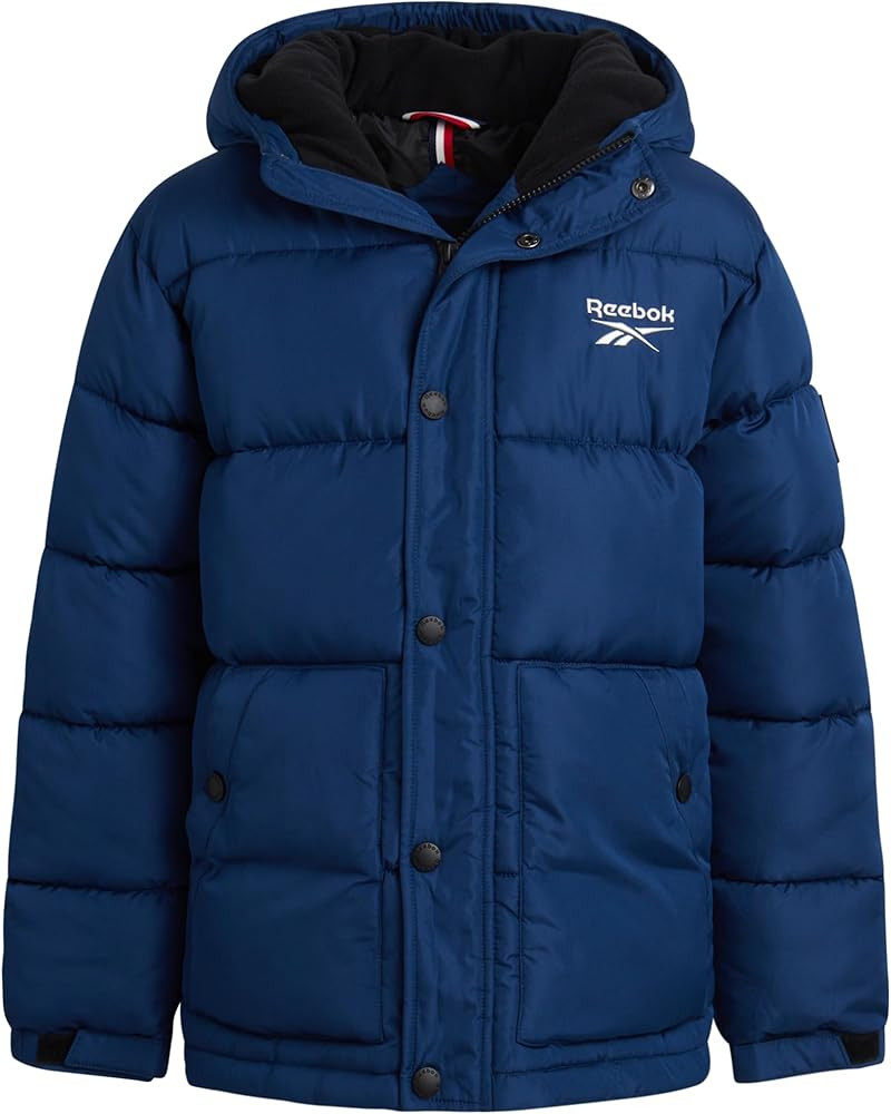 Reebok Boys Puffer Jacket - Heavyweight Wind & Water Resistant Hooded Boys Winter Jacket - Cozy I... | Amazon (US)